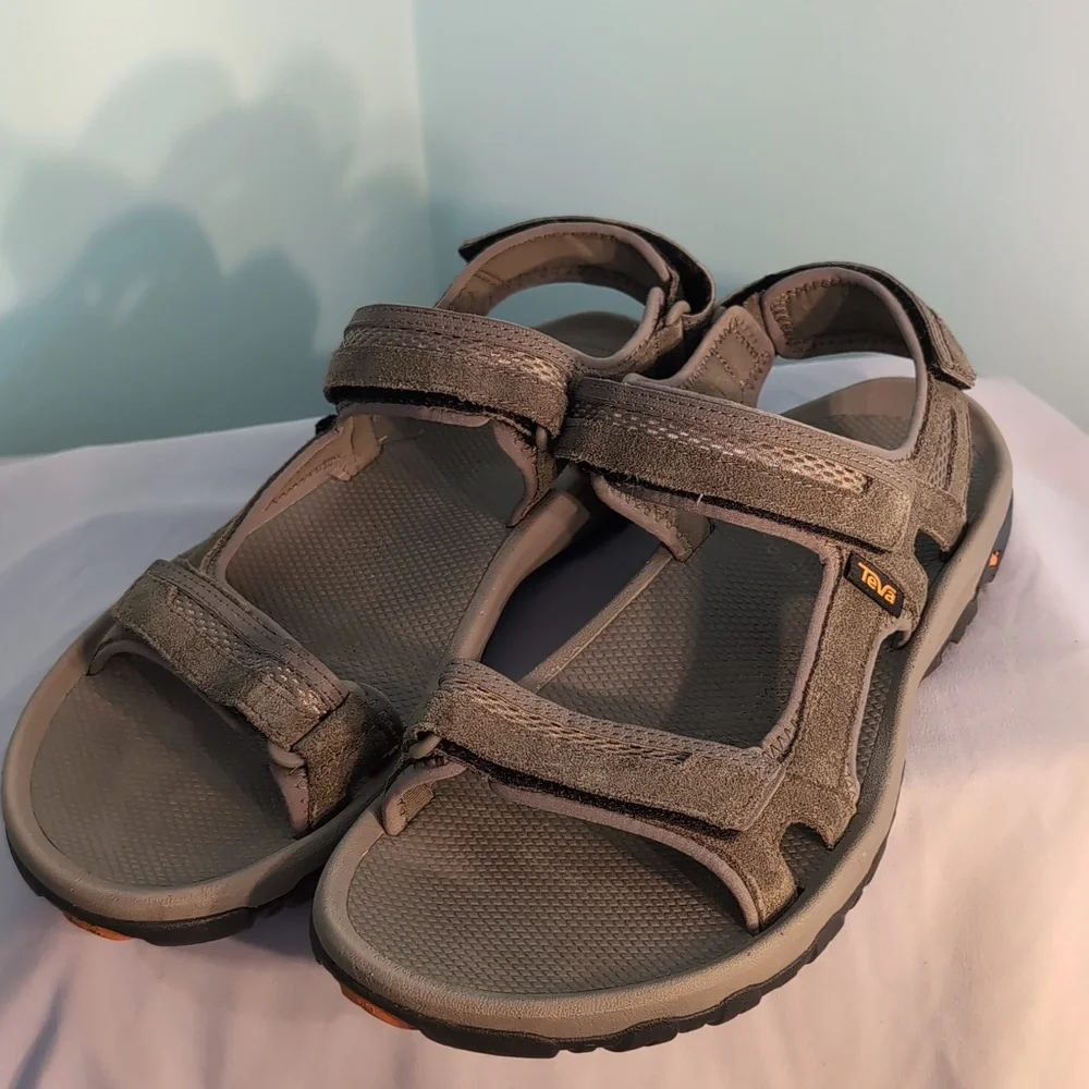 Men's Size 14 Teva Hudson Brown Suede Sport Outdoor Hiking Sandals